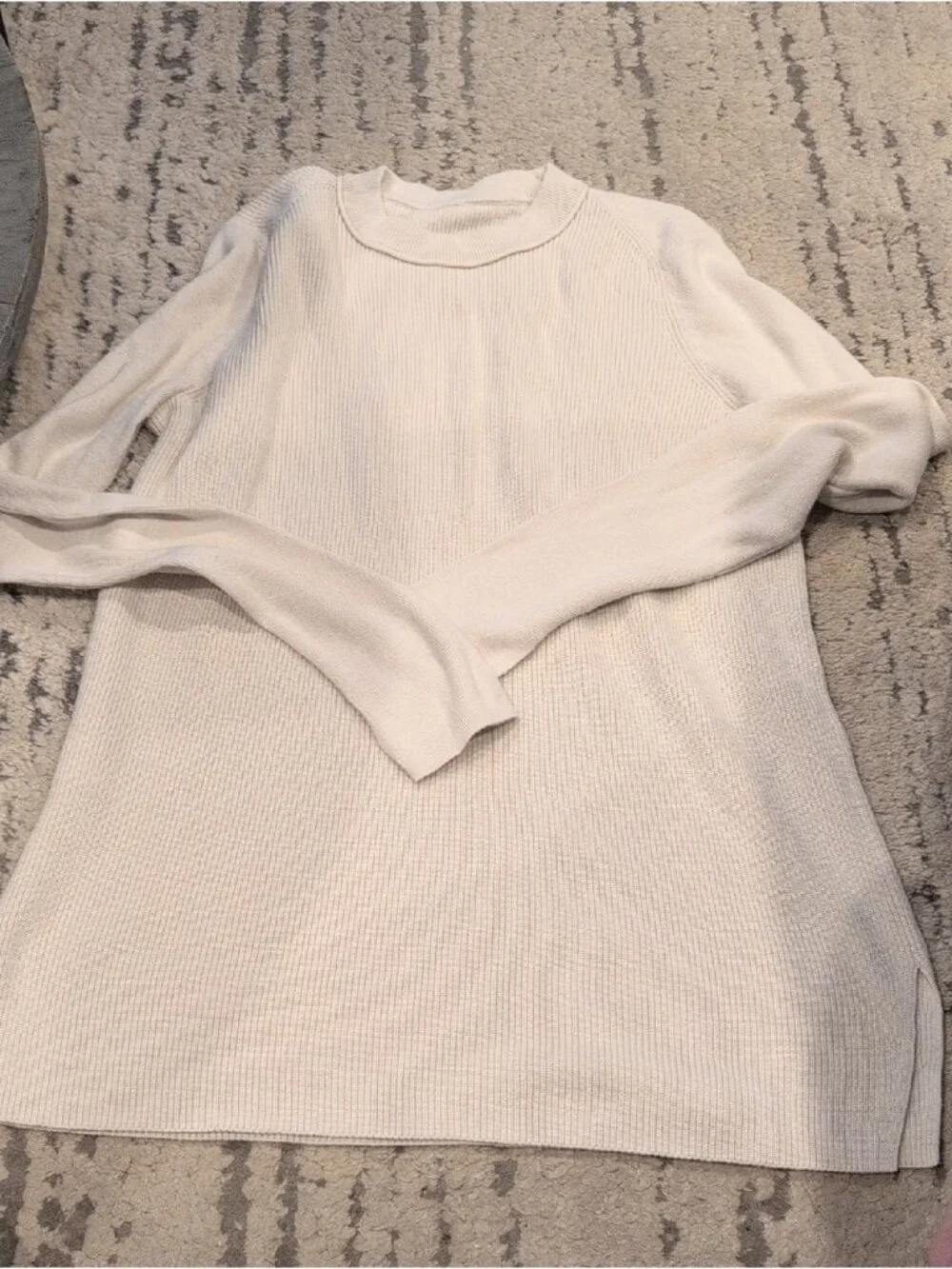 Lululemon Take It All In Cotton-Blend Sweater White Opal